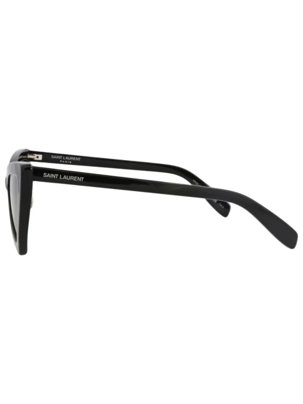 New Saint Laurent Women's Sunglasses Cat Eye Recycled Acetate Frame Black Black